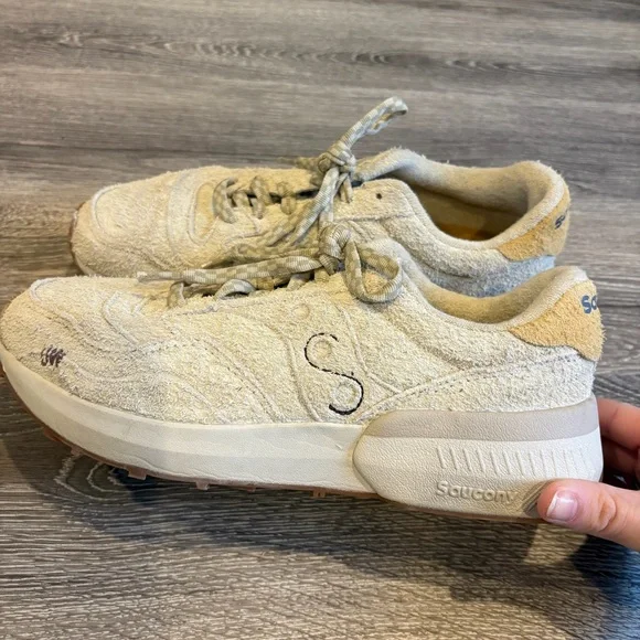 Saucony x Universal Works Jazz NXT Beige Suede Size 11 Womens / 9 Mens Collab - Picture 4 of 8